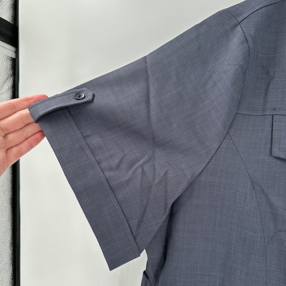 Twin Hill Gray Roll Tab Sleeve Adjustable Waist Tab Button-Up Shirt Size 2X - Picture 3 of 10
